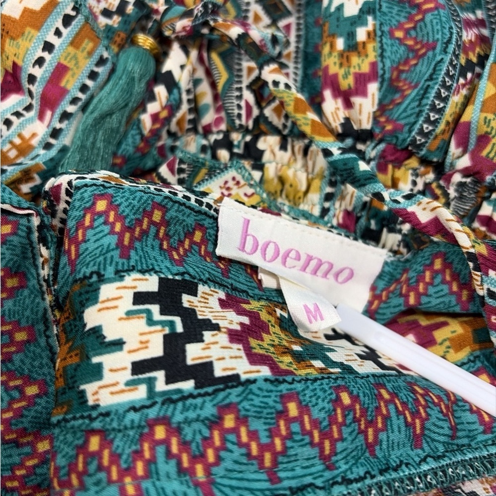 Boemo Anthropologie Short Women Dress Paisley Size M Medium - Picture 11 of 11